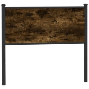 vidaXL Tête de lit de remplacement chêne fumé 107 cm bois d'ingénierie et acier