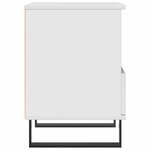 vidaXL Tables de chevet 2 Pièces blanc brillant 40x35x50 cm