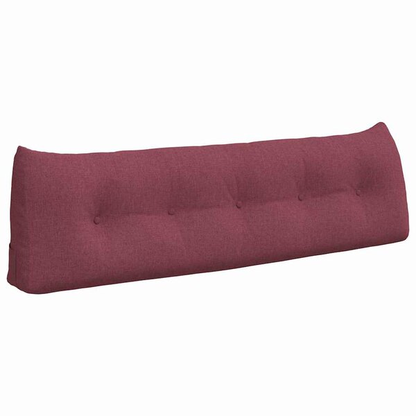 vidaXL Coussin de Dos Bordeaux 160 x 24 x 50 cm tissu