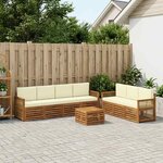 vidaXL Ensembles de canapés avec coussin 8 Pièces Bois d'Acacia Massif