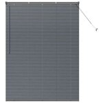 vidaXL Store de Fenêtre avec des rideaux Gris foncé Aluminium