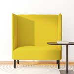 vidaXL Canapé à Haut Dossier 101cm Jaune clair tissu
