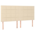 vidaXL Tête de lit à LED Crème 160x5x118/128 cm Tissu