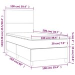 vidaXL Sommier à lattes de lit avec matelas Vert foncé 100x200 cm