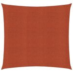 vidaXL Voile d'ombrage 160 g/m² Terre cuite 6x6 m PEHD