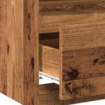 vidaXL Table de chevet 2 Pièces vieux bois 40x40x50 cm bois d’ingénierie