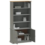 vidaXL Bibliothèque VIGO gris 85x35x170 cm bois massif de pin
