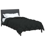 vidaXL Duvet d'hiver Noir 220 x 135 cm Microfibre