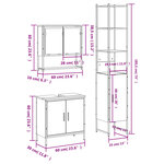 vidaXL Ensemble de meubles de salle de bain 3 Pièces Chêne marron