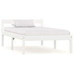 vidaXL Cadre de lit sans matelas blanc bois de pin massif 90x200 cm