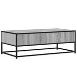 vidaXL Table basse sonoma gris 100x50x35 cm bois d'ingénierie et métal