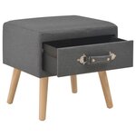 vidaXL Tables de chevet 2 Pièces Gris foncé 40x35x40 cm Tissu