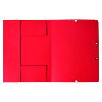 Chemise rouge à élastique format a4 - maxiburo - lot de 10