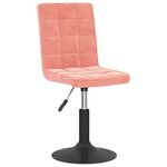 vidaXL Chaises pivotantes à manger lot de 4 rose velours
