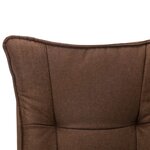 vidaXL Chaise de bureau Marron Tissu