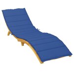 vidaXL Coussin de chaise longue bleu royal 200x70x3 cm tissu oxford