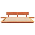 vidaXL Cadre de lit avec tête de lit Marron 140 x 200 cm bois