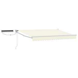 vidaXL Auvent rétractable électrique Crème et Blanc 3 5 x 2 m