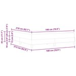 vidaXL Lit à ressorts avec matelas Vert foncé 180 x 210 cm tissu