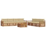 vidaXL Ensemble de canapés d'extérieur 8 Pièces Naturel et Beige