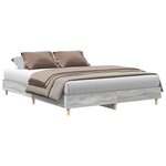 vidaXL Cadre de lit sans matelas sonoma gris 140x200 cm
