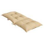 vidaXL Coussins de chaise à dossier haut lot de 2 beige mélangé tissu