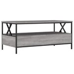 vidaXL Table basse sonoma gris 100x51x45 cm bois d'ingénierie