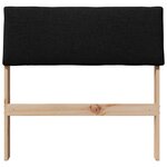 vidaXL Tête de lit capitonnée Noir 80 cm Pin massif