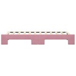 vidaXL Lit de jour avec lit gigogne rose 90x200 cm velours