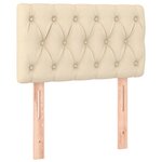 vidaXL Sommier à lattes de lit avec matelas Crème 80x200 cm Tissu