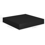 vidaXL Étagères murales flottantes 2 Pièces noir 23x23 5x3 8 cm MDF