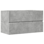 vidaXL Armoire d'évier Gris béton 90x38 5x45 cm Aggloméré