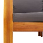 vidaXL Salon de jardin avec coussins 5 Pièces Bois d'acacia solide