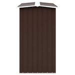 vidaXL Abri de stockage de bois Acier galvanisé 330x92x153 cm Marron