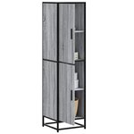 vidaXL Buffet haut sonoma gris 35 5x35x139 cm bois d'ingénierie métal
