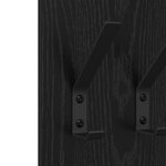 vidaXL Porte-manteau mural avec stockage Chêne noir 20 x 1.5 x 100 cm