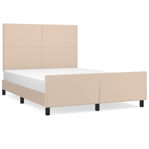 vidaXL Cadre de lit sans matelas cappuccino 140x190 cm similicuir