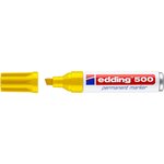 Marqueur Permanent 500 Corps Alu Jaune Pointe Large Biseautée 2-7 mm x 6 EDDING