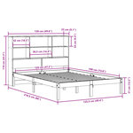 vidaXL Lit bibliothèque sans matelas 120x190 cm bois de pin massif