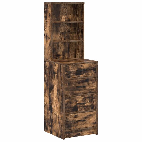 vidaXL Haut Armoire Chêne fumé 40 x 41 x 135 cm Bois d'ingénierie