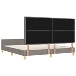vidaXL Cadre de lit avec tête de lit Taupe 180 x 200 cm tissu