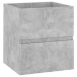 vidaXL Armoire d'évier et lavabo intégré gris béton bois d'ingénierie