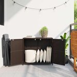 vidaXL Armoire de rangement de jardin marron 83x45x76cm résine tressée