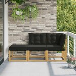 vidaXL Unité de canapé sectionnel avec coussin 3 Pièce Blanc