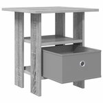 vidaXL Table de chevet Gris Sonoma 41 x 40 x 45 cm Bois d'ingénierie