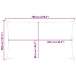 vidaXL Voile d'ombre Jaune et blanc 7 x 4 m 100   polyester Oxford