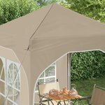 vidaXL Tente de fête pop-up 192 x 192 x 245 cm Crème