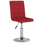 vidaXL Chaise pivotante de salle à manger Rouge bordeaux Tissu