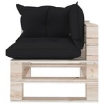 Vidaxl salon de jardin palette 6 pièces avec coussins bois de pin