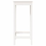 vidaXL Table de bar blanc 50x50x110 cm bois massif de pin